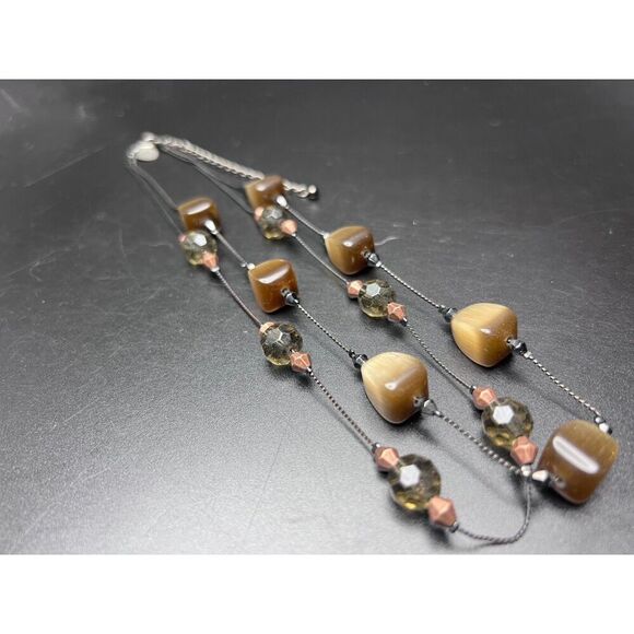 Lia Sophia Two-strand Station Necklace - Picture 6 of 6